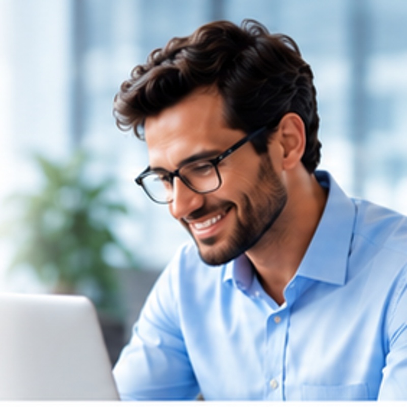Consultant travaillant sur son ordinateur